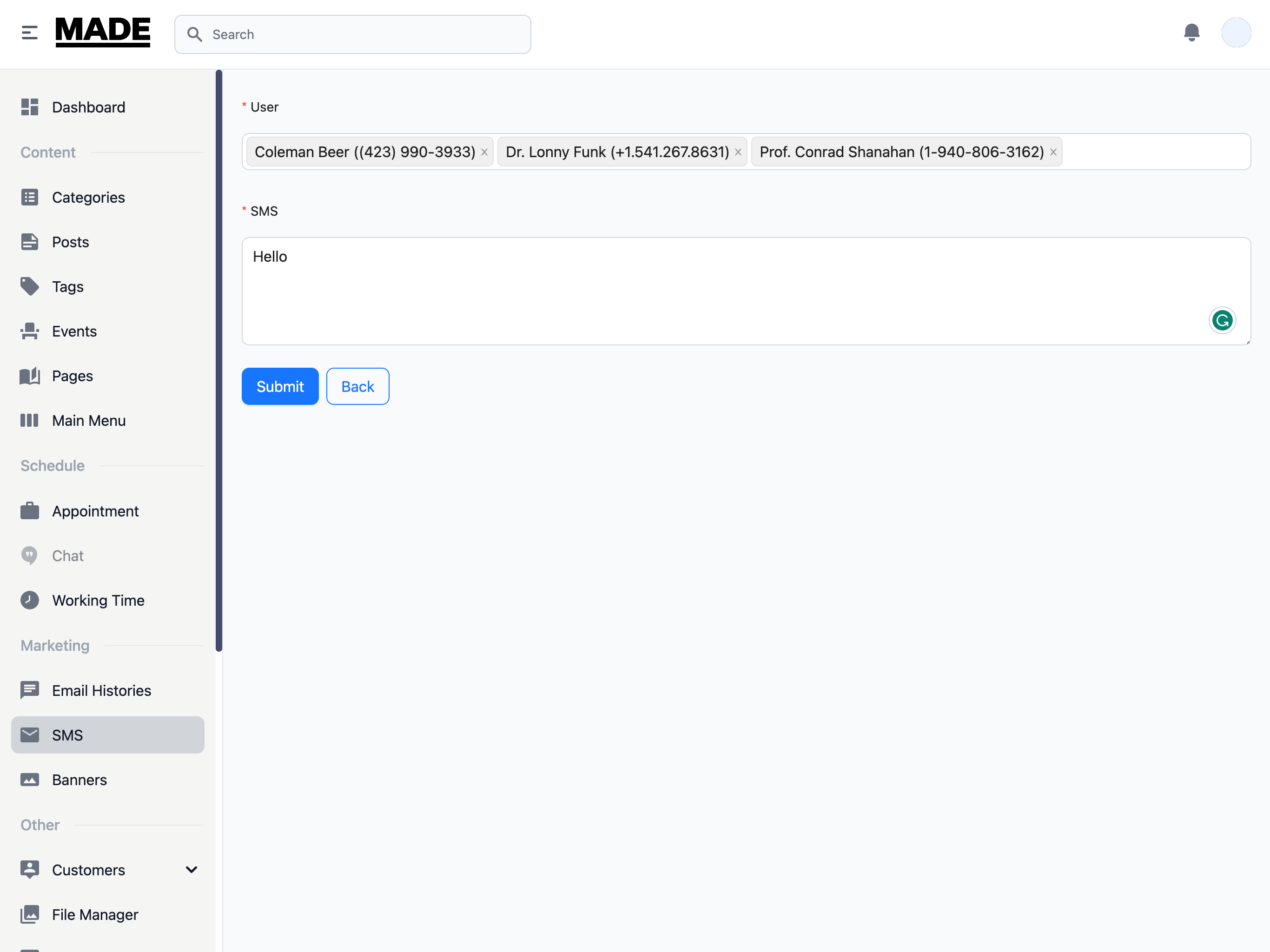 003 - SMS_Email System