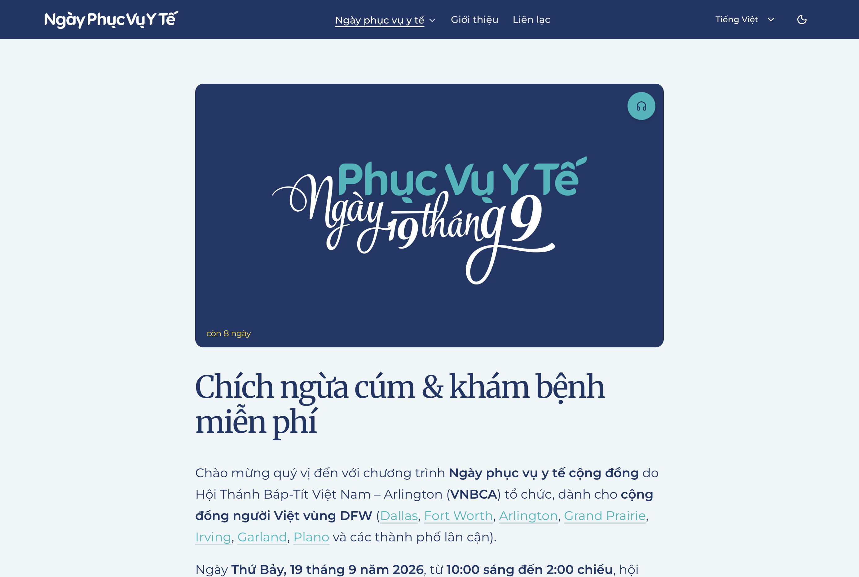 Ngày Sức Khỏe — Hội chợ sức khỏe cộng đồng