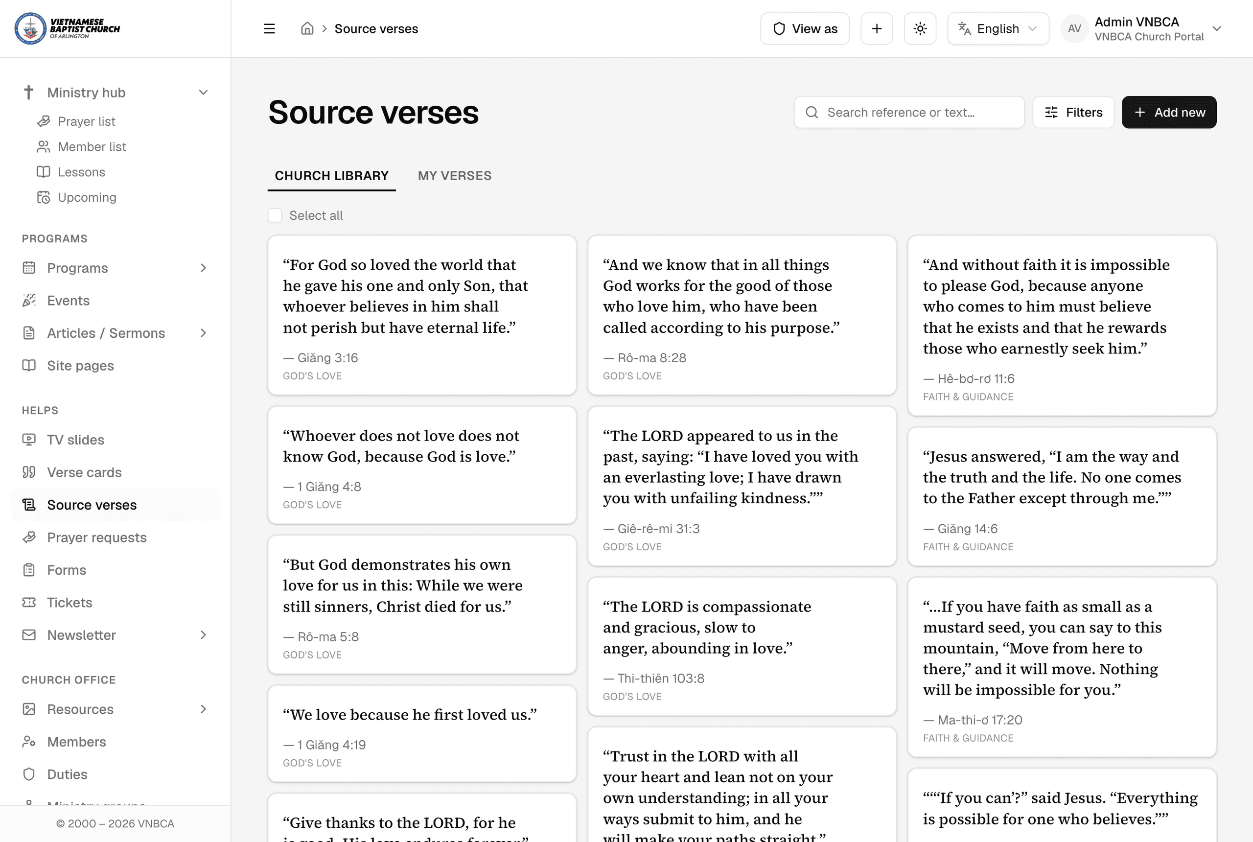 Source verses